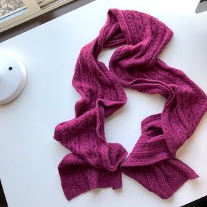 Vintage 100% Cashmere Cable Knit Scarf
